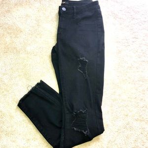 Refuge black distressed jeans